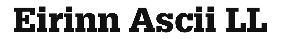 Eirinn Ascii LL original font preview