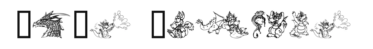 Ev's Dragons font preview