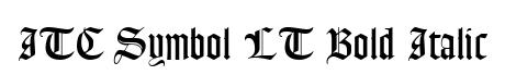 ITC Symbol LT Bold Italic