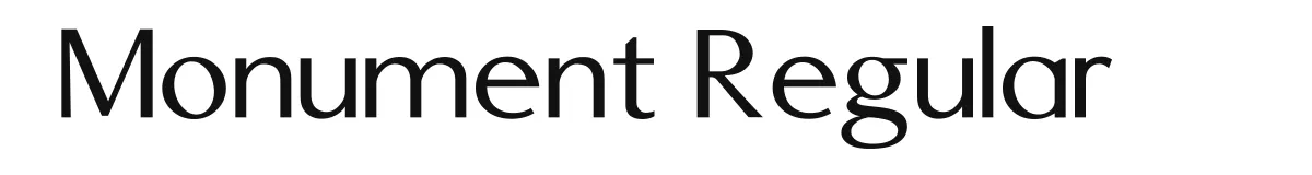 Monument Regular font preview