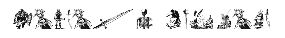 Fantasy Clipart font preview