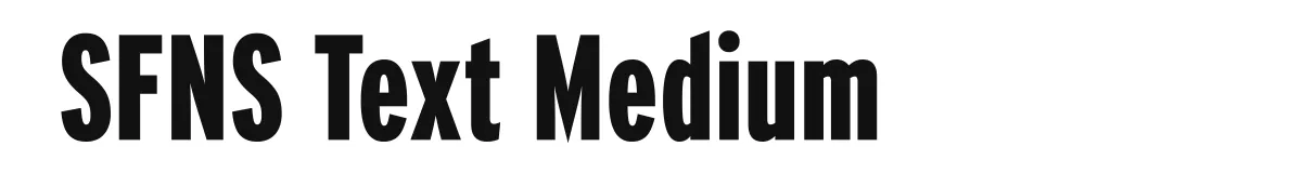 SFNS Text Medium original font preview