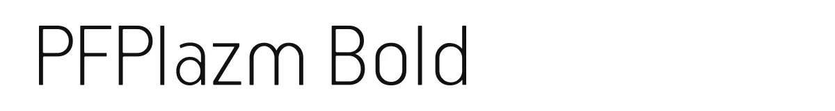 PFPlazm Bold font preview