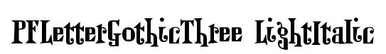 PFLetterGothicThree LightItalic