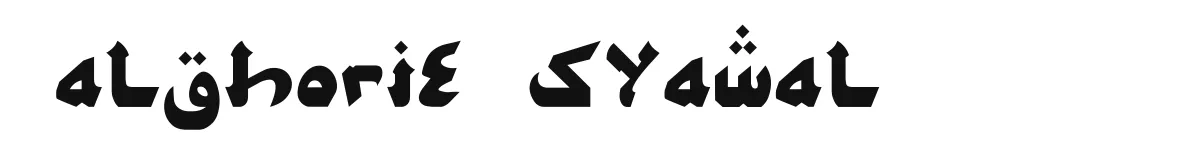 alghorie syawal font preview