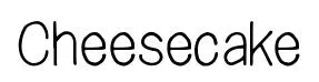 Cheesecake original font preview