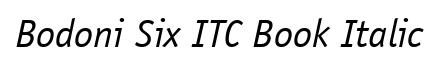 Bodoni Six ITC Book Italic