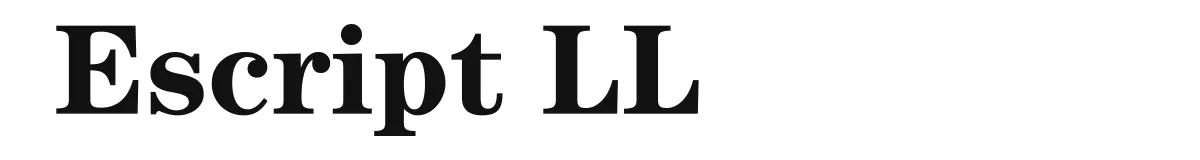 Escript LL font preview