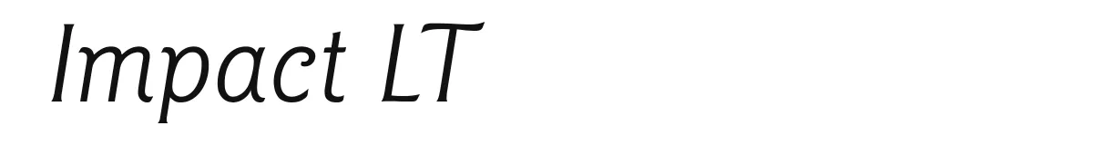 Impact LT original font preview