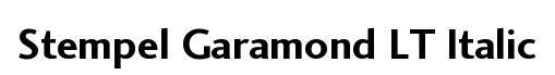 Stempel Garamond LT Italic