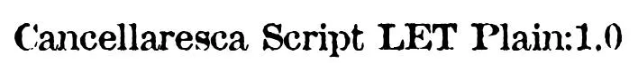 Cancellaresca Script LET Plain:1.0
