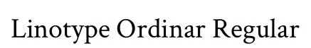 Linotype Ordinar Regular