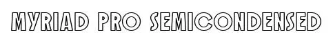 Myriad Pro SemiCondensed original font preview