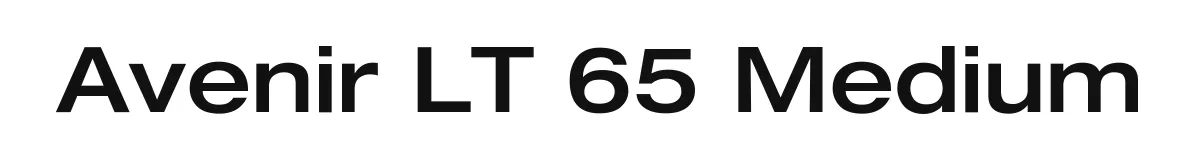 Avenir LT 65 Medium original font preview
