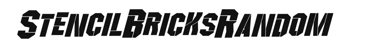 StencilBricksRandom original font preview