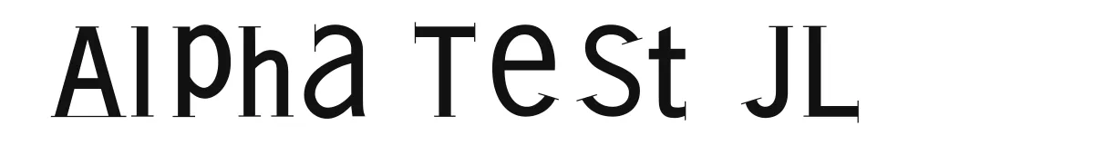 Alpha Test JL original font preview