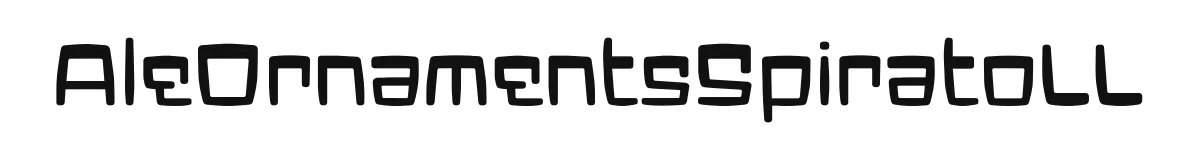 AleOrnamentsSpiratoLL original font preview