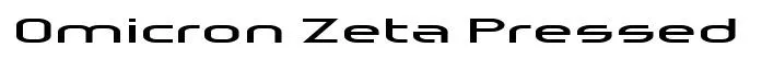 Omicron Zeta Pressed original font preview