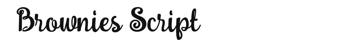 Brownies Script font preview