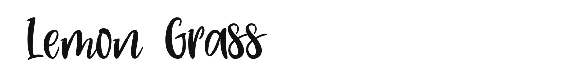 Lemon Grass font preview