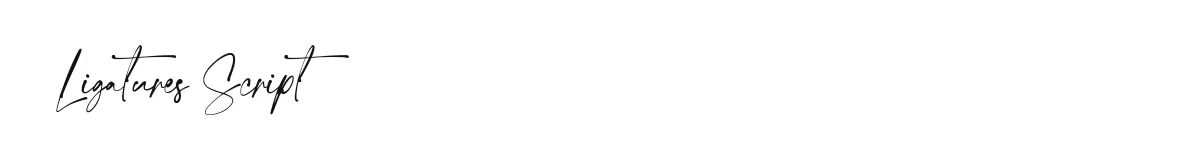 Ligatures Script font preview
