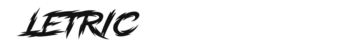 Letric font preview