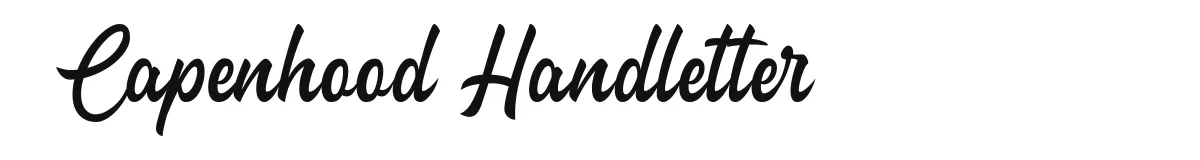 Capenhood Handletter font preview