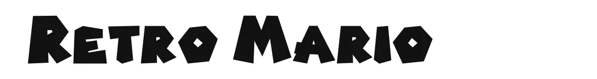 Retro Mario original font preview