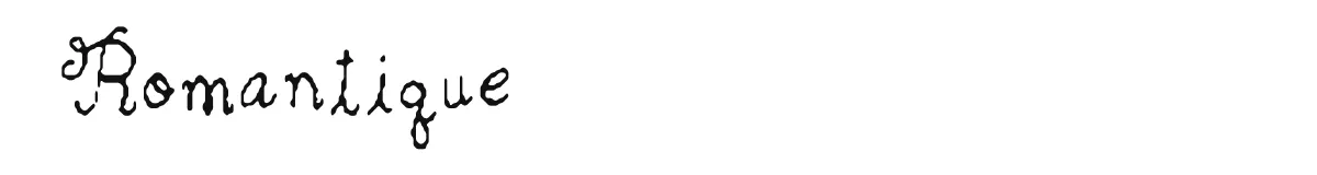 Romantique original font preview