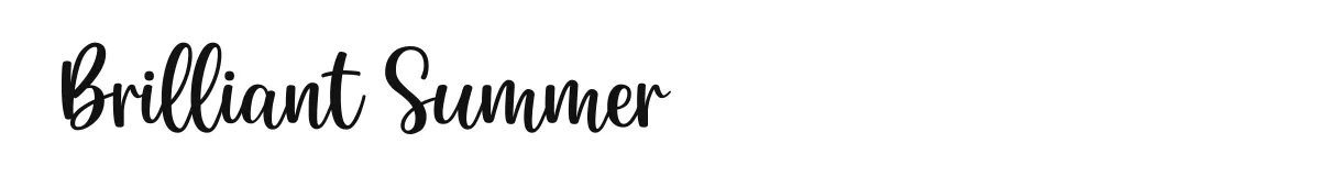Brilliant Summer font preview