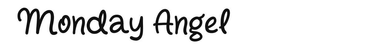 Monday Angel font preview