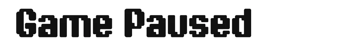 Game Paused original font preview
