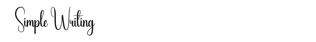 Simple Writing font preview