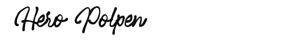Hero Polpen original font preview