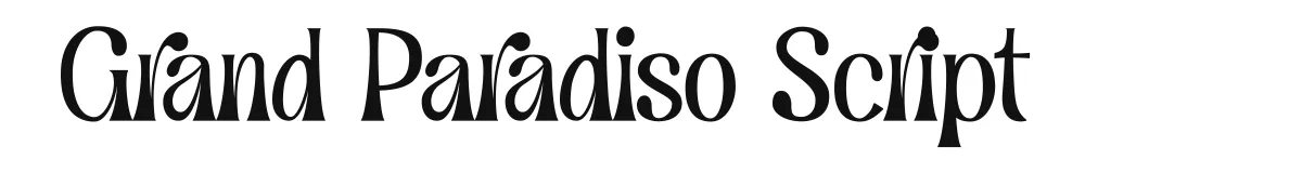 Grand Paradiso Script font preview