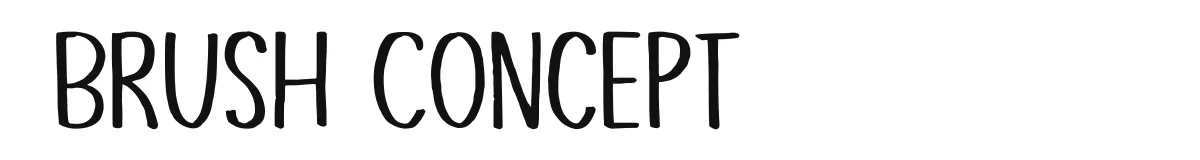 Brush Concept font preview