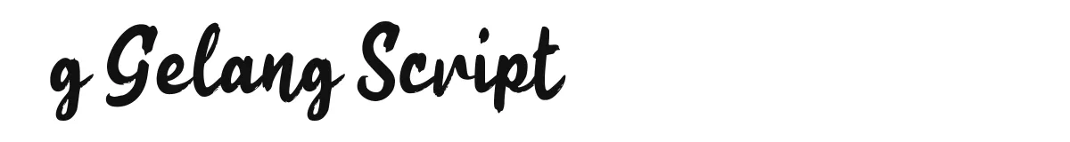 g Gelang Script original font preview