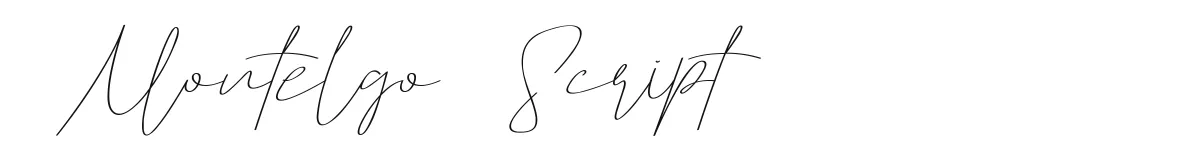 Montelgo Script original font preview