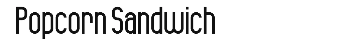 Popcorn Sandwich original font preview