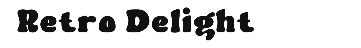 Retro Delight original font preview