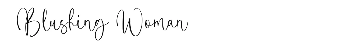 Blushing Woman font preview