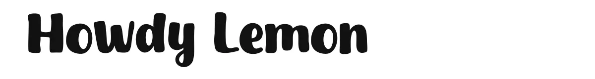 Howdy Lemon original font preview