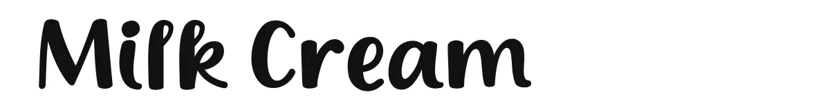 Milk Cream font preview