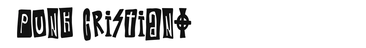 Punk Cristiano original font preview