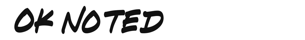 Ok Noted original font preview
