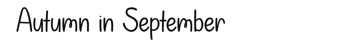 Autumn in September original font preview
