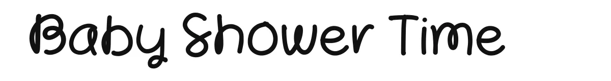 Baby Shower Time original font preview