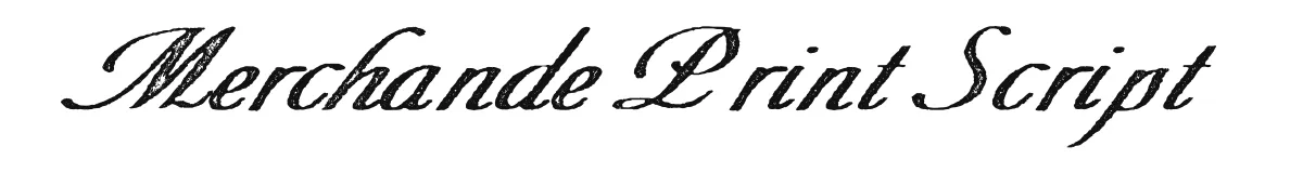 Merchande Print Script font preview