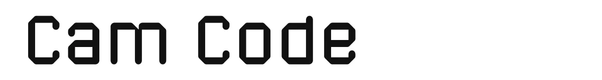 Cam Code original font preview