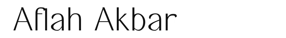 Aflah Akbar font preview